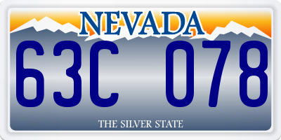 NV license plate 63C078