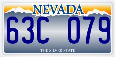 NV license plate 63C079