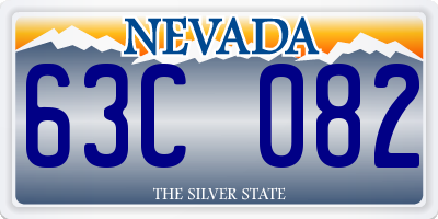 NV license plate 63C082