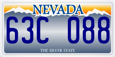 NV license plate 63C088