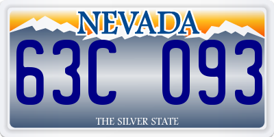 NV license plate 63C093