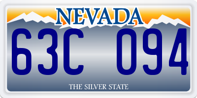 NV license plate 63C094
