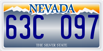 NV license plate 63C097
