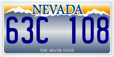 NV license plate 63C108