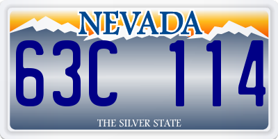 NV license plate 63C114
