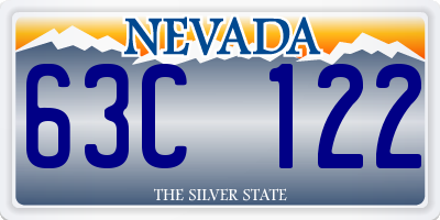 NV license plate 63C122