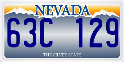 NV license plate 63C129