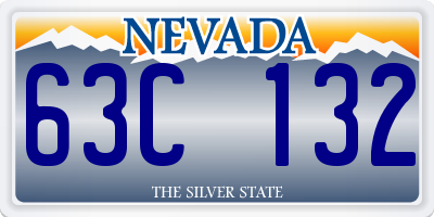 NV license plate 63C132