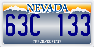 NV license plate 63C133