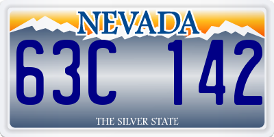 NV license plate 63C142