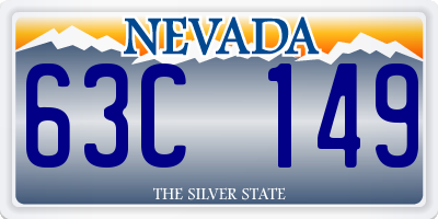 NV license plate 63C149