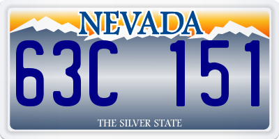 NV license plate 63C151