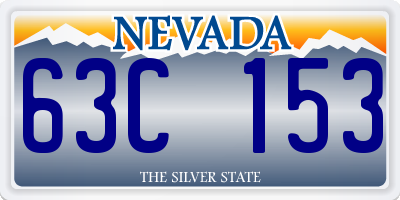 NV license plate 63C153