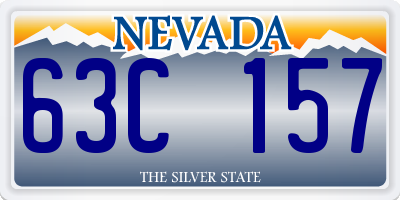 NV license plate 63C157