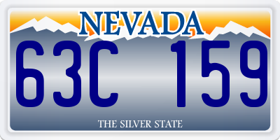 NV license plate 63C159