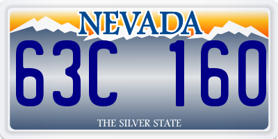 NV license plate 63C160