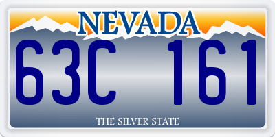 NV license plate 63C161