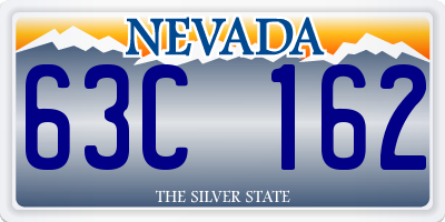 NV license plate 63C162