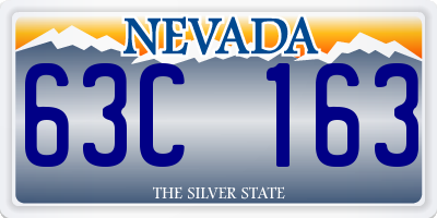 NV license plate 63C163