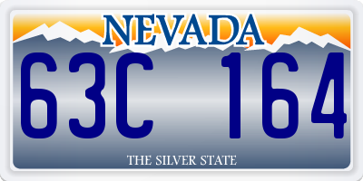 NV license plate 63C164