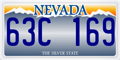 NV license plate 63C169