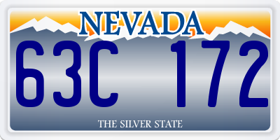 NV license plate 63C172
