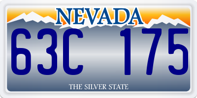 NV license plate 63C175