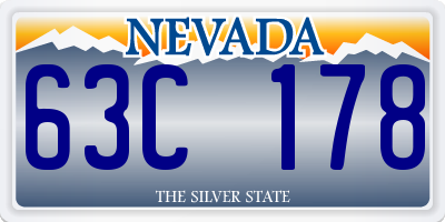 NV license plate 63C178