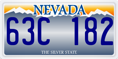 NV license plate 63C182