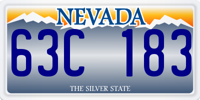 NV license plate 63C183