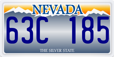 NV license plate 63C185