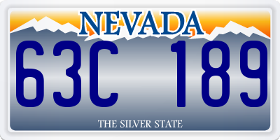 NV license plate 63C189