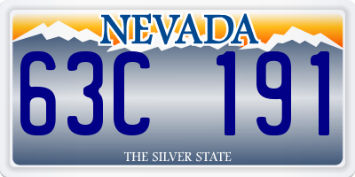 NV license plate 63C191