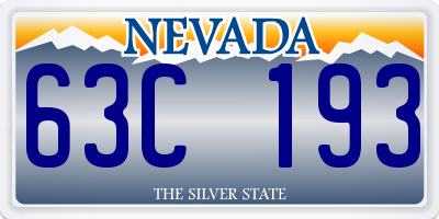 NV license plate 63C193