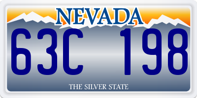 NV license plate 63C198
