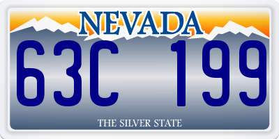 NV license plate 63C199