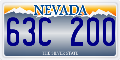 NV license plate 63C200
