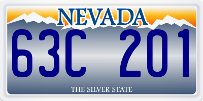 NV license plate 63C201