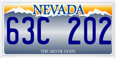 NV license plate 63C202