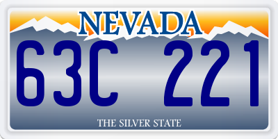 NV license plate 63C221