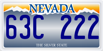 NV license plate 63C222