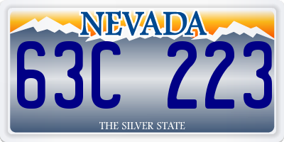 NV license plate 63C223