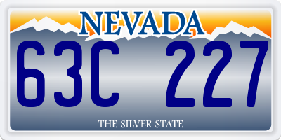 NV license plate 63C227