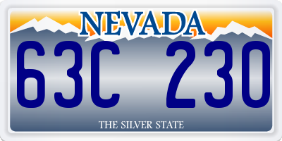 NV license plate 63C230