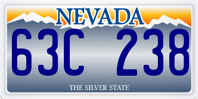 NV license plate 63C238