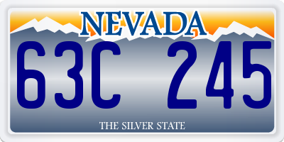 NV license plate 63C245