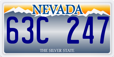 NV license plate 63C247