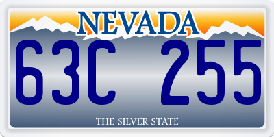 NV license plate 63C255