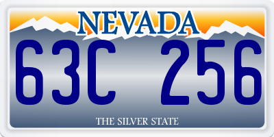 NV license plate 63C256