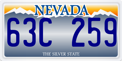 NV license plate 63C259